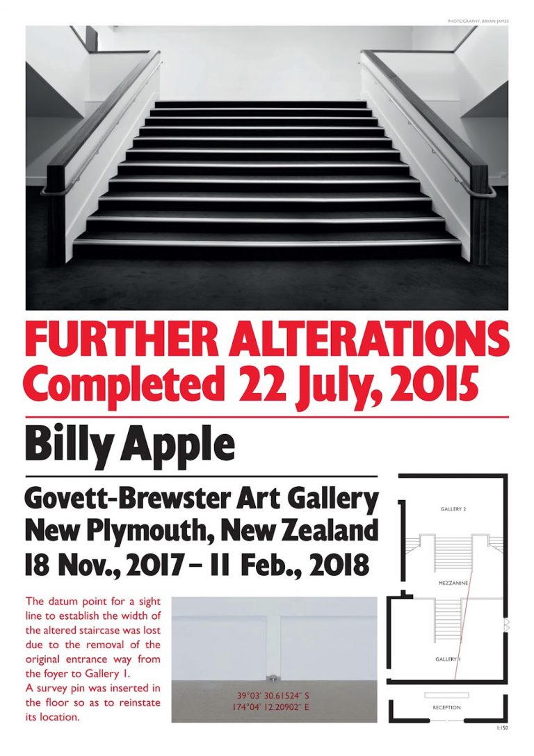 Billy Apple's altered staircase at the Govett-Brewster Art Gallery