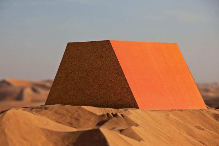 Christo's colossal sculpture for the desert sands of Al Gharbia near Abu Dhabi