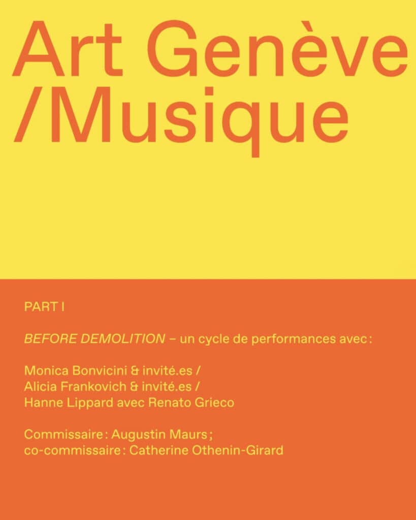 Alicia Frankovich’s ‘The Opportune Spectator’ for Art Genève / Music, Geneva, CH, 9.00pm, Fri 30 Jan 2026 ↗︎